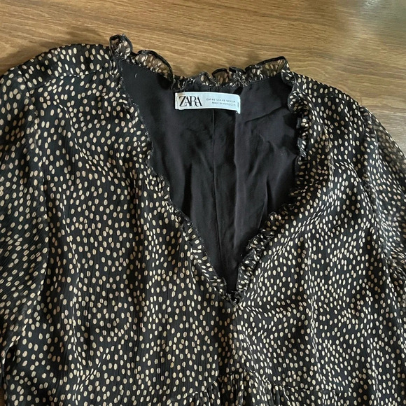 β«οΈ ZARA Polka Dot Long Sleeve Dress βͺοΈ - Picture 5 of 9